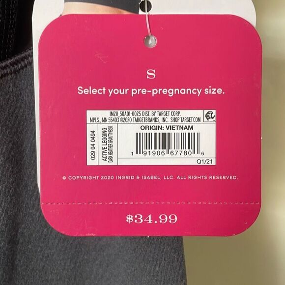 New with tags grey Isabel maternity by Ingrid & isabel maternity leggings size S - Picture 6 of 9